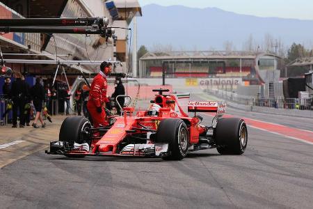 Sebastian Vettel - Ferrari - Formel 1 - Test - Barcelona - 1. März 2017