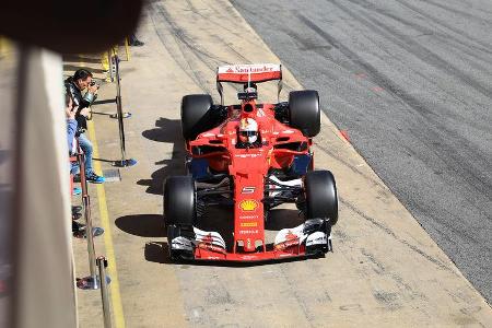 Sebastian Vettel - Ferrari - Formel 1 - Test - Barcelona - 1. März 2017