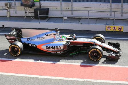Alfonso Celis -Force India - Formel 1 - Test - Barcelona - 1. März 2017