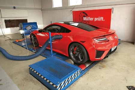 Honda NSX, Leistungsmessung, Prüfstand
