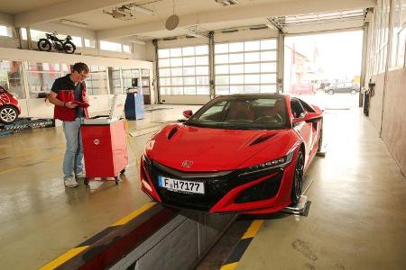Honda NSX, Leistungsmessung, Prüfstand