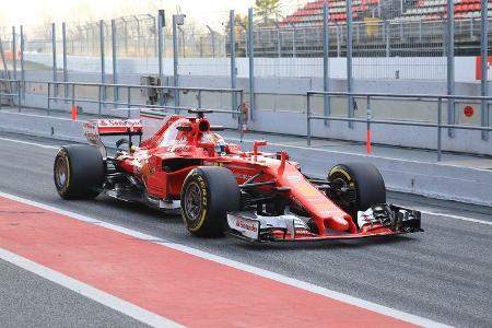Sebastian Vettel - Ferrari - Formel 1 - Test - Barcelona - 9. März 2017