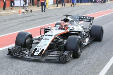 Esteban Ocon - Force India - Formel 1 - Test - Barcelona - 9. März 2017