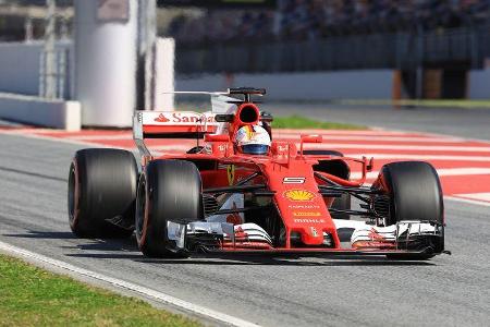 Sebastian Vettel - Ferrari - Formel 1 - Test - Barcelona - 9. März 2017
