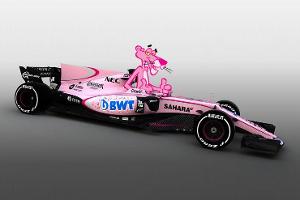 Force India Rosa Formel 1 Auto Collage