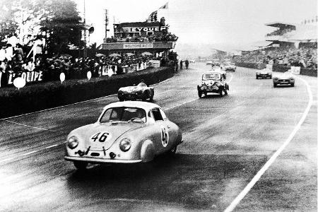 Klassensieg in Le Mans in der Klasse bis 1,1-Liter Hubraum: 1951 siegten die Franzosen Veuillet und Mouche im 356 SL.