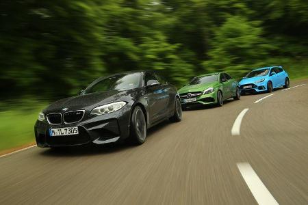 BMW M2 Coupé, Ford Focus RS, Mercedes-AMG A 45 4Matic