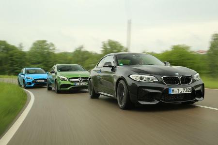 BMW M2 Coupé, Ford Focus RS, Mercedes-AMG A 45 4Matic