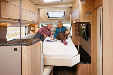 Die bequeme Matratze erreicht genau zwei Meter Länge.