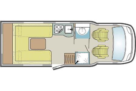 Hochwertiger Aufbau, Doppelboden, große Hecksitzgruppe, schneller Umbau zum Bett, großes Bad, Fahrradgarage, Alko-Tiefrahmen