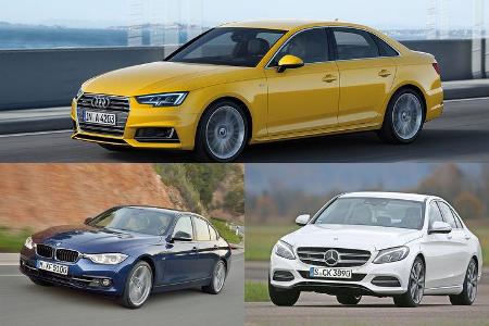 Klassenvergleich Audi BMW Mercedes 2016/17