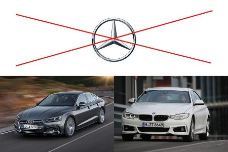 Klassenvergleich Audi BMW Mercedes 2016/17