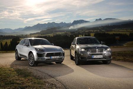 BMW X3 xDrive 28i, Porsche Macan, Frontansicht