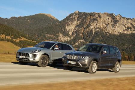 BMW X3 xDrive 28i, Porsche Macan, Seitenansicht
