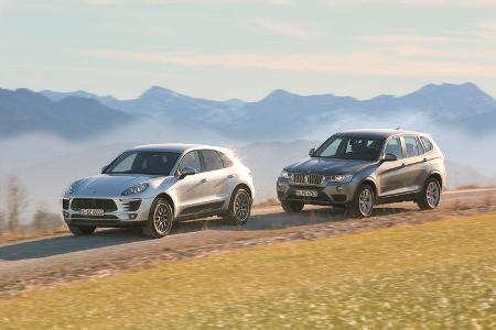 BMW X3 xDrive 28i, Porsche Macan, Seitenansicht