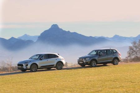 BMW X3 xDrive 28i, Porsche Macan, Seitenansicht