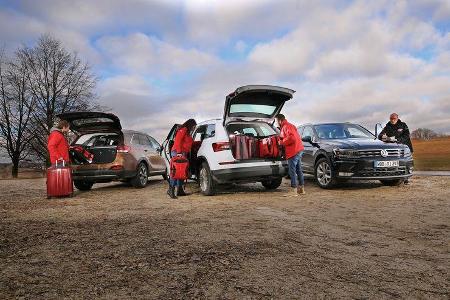 Kia Sorento 2.2 CRDi 4WD, Skoda Kodiaq 2.0 TDI 4x4, VW Tiguan 2.0 TDI 4Motion