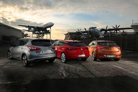 Opel Astra 1.0 DI Turbo, Hyundai i30 1.4, Nissan Pulsar 1.2 DIG-T