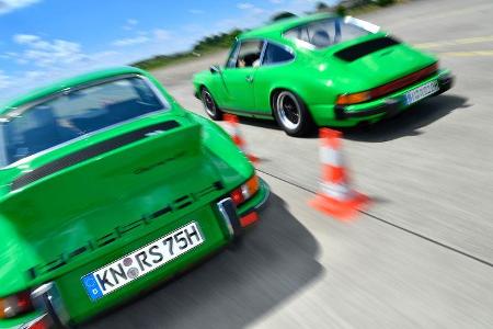Porsche 911 Carrera RS gegen Memminger 912 Motor Klassik September 2017