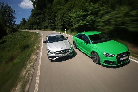 Audi RS3, Mercedes-AMG CLA 43, Fahreindruck, Front