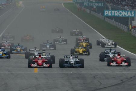 Michael Schumacher - Ferrari - Juan Pablo Montoya - Williams GP Malaysia 2002