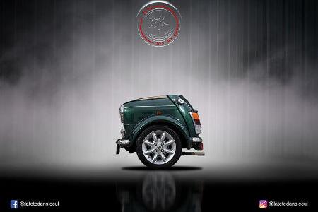 Austin Mini Retusche