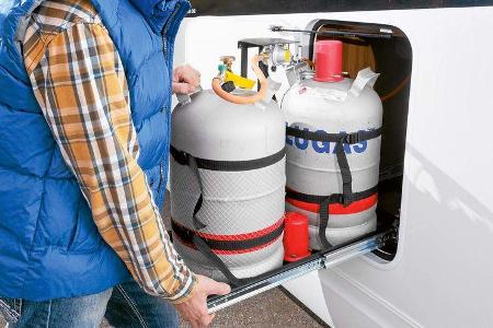 Gasflaschenauszug erleichtert Brennstoffversorgung im Hobby Optima