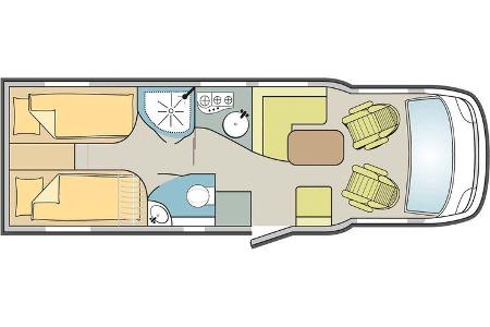 Grundriss Eura Mobil Profila T 720 EB