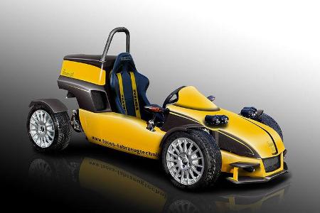 Der Fuoss 01 wird von einem 43 PS starken Motorrad-Motor befeuert.