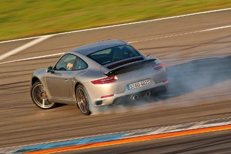 Porsche 911 Carrera S, Heckansicht, Driften