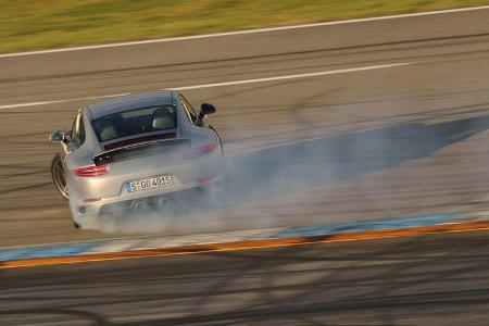 Porsche 911 Carrera S, Heckansicht, Driften
