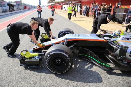 Sergio Perez - Force India - F1-Test - Barcelona - 27. Februar 2017