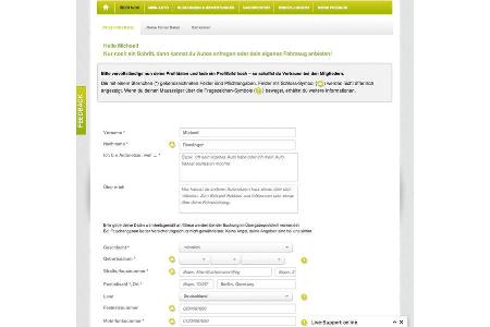 Carsharing, Homepage, autonetzer