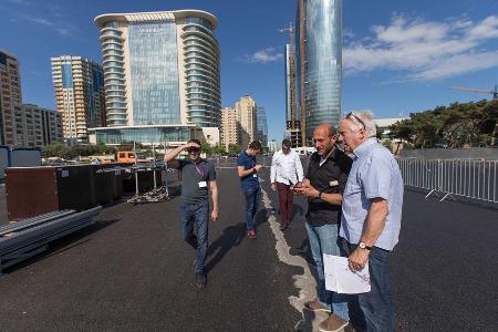 Charlie Whiting & Hermann Tilke - Inspektion - Baku Street Circuit 2016