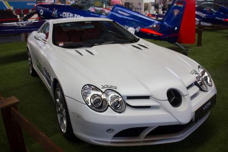 Seltener Anblick: auf der Straße bekommt man einen SLR McLaren eigentlich nie zu Gesicht, auf der Tuning World Bodensee zum ...