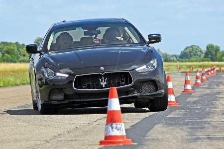 Maserati Ghibli Diesel, Frontansicht, Slalom