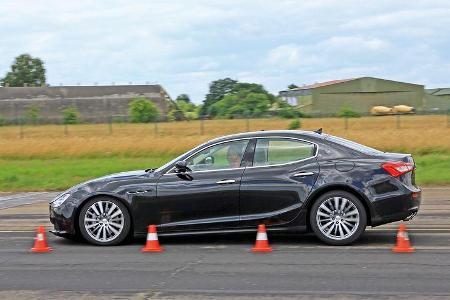 Maserati Ghibli Diesel, Seitenansicht, Bremstest