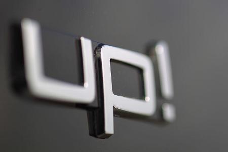 VW Up 1.0 White, Schriftzug