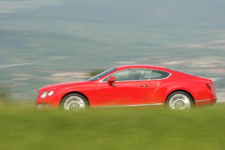 Bentley Continental GT, Seitenansicht, Fahrt, Landschaft