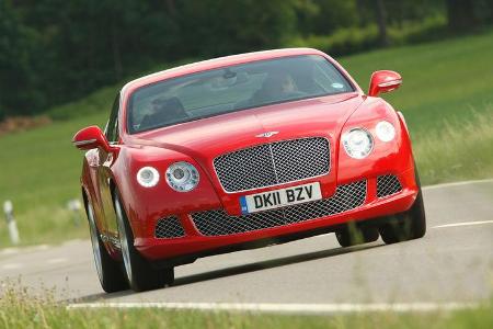 Bentley Continental GT, Frontansicht, Kurvenfahrt