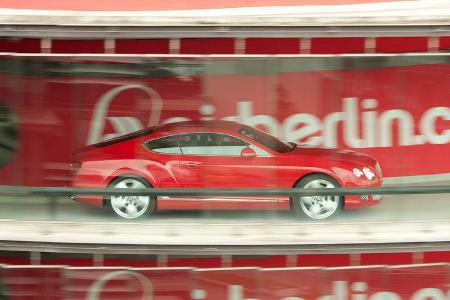 Bentley Continental GT, Seitenansicht, hinter Glas