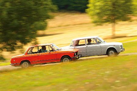Alfa Romeo Giulia Super 1.3, BMW 1602, Seitenansicht