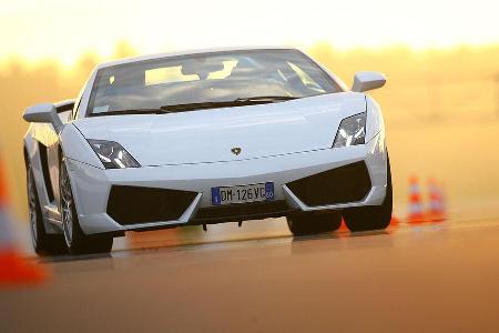 Der modellgepflegte Gallardo ist rein weiß; und doch voller schmutziger Gedanken.