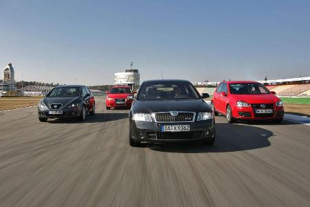 Audi A3 2.0 TFSI - Seat Leon 2.0 - Skoda Octavia RS - VW Golf GTI 02