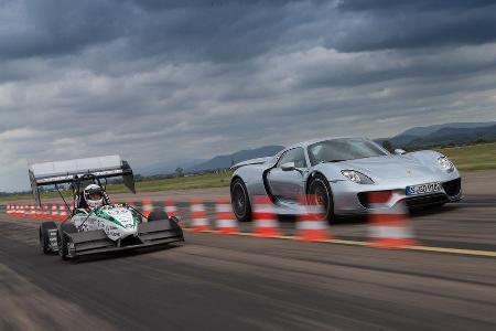 Formel Student, Porsche 918 Spyder, Impression, Beschleunigungsduell