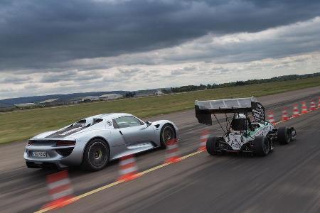 Formel Student, Porsche 918 Spyder, Impression, Beschleunigungsduell