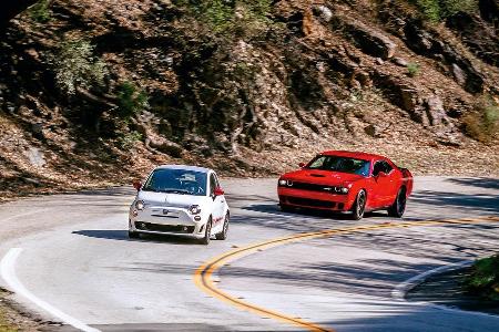 Fiat Abarth 500C 1.4 T-Jet 16V, Dodge Challenger SRT Hellcat