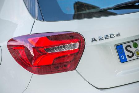 Mercedes A-Klasse Facelift, 09/15, Fahrbericht, Rckleuchte