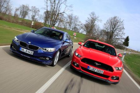 Alpina B4 Biturbo Coupé, Ford Mustang GT 5.0 Fastback, Frontansicht