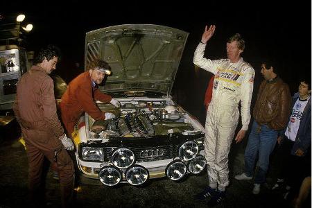 Der kurze Quattro frustriert den langen Röhrl zunehmend.